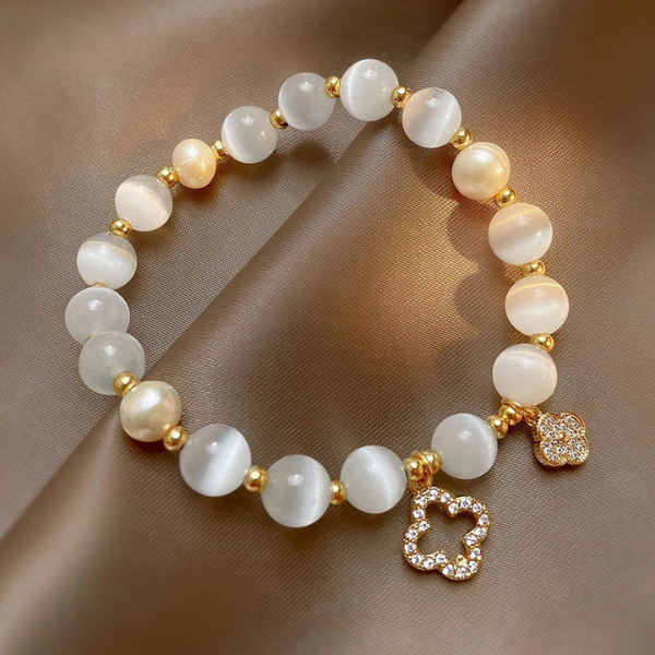 Bracelet Élégance Naturelle – Cristal et Perles Electro Paris