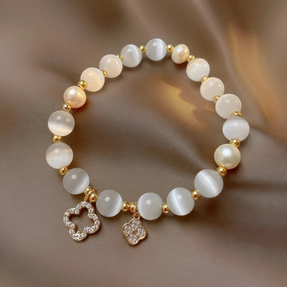 Bracelet Élégance Naturelle – Cristal et Perles Electro Paris