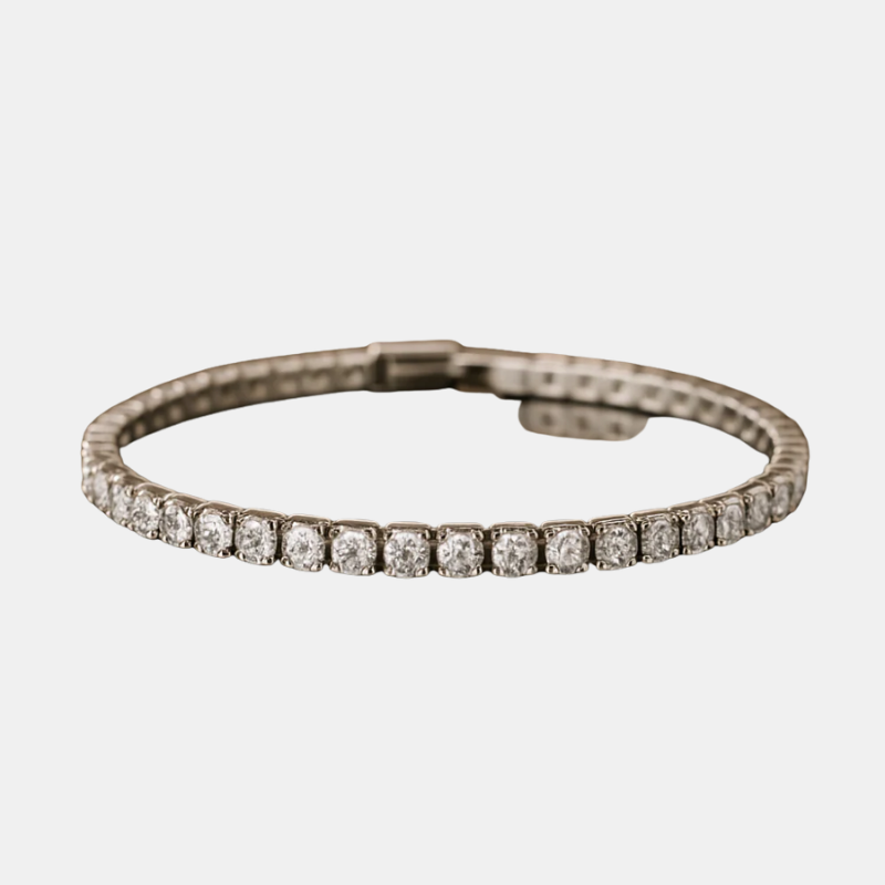 Bracelet en zircone étincelante et chaîne élégante pour toutes les occasions Jewelry Bracelet Standard Electro Paris Argent 17 cm