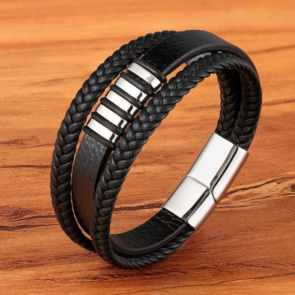 Bracelets Mode en Cuir pour Homme Jewelry for women Electro Paris Argent 19cm