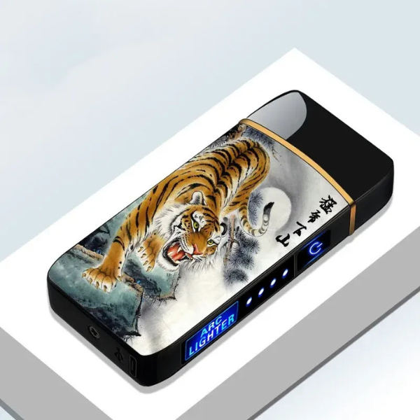 Briquet Électrique à Double Arc – Finition Métal Élégante Plasma Arc Lighter Electro Paris 16