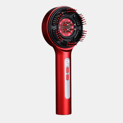 Brosse Massage Cuir Chevelu – LED et Vibrations Accessories Electro Paris TYPE 3 Rouge