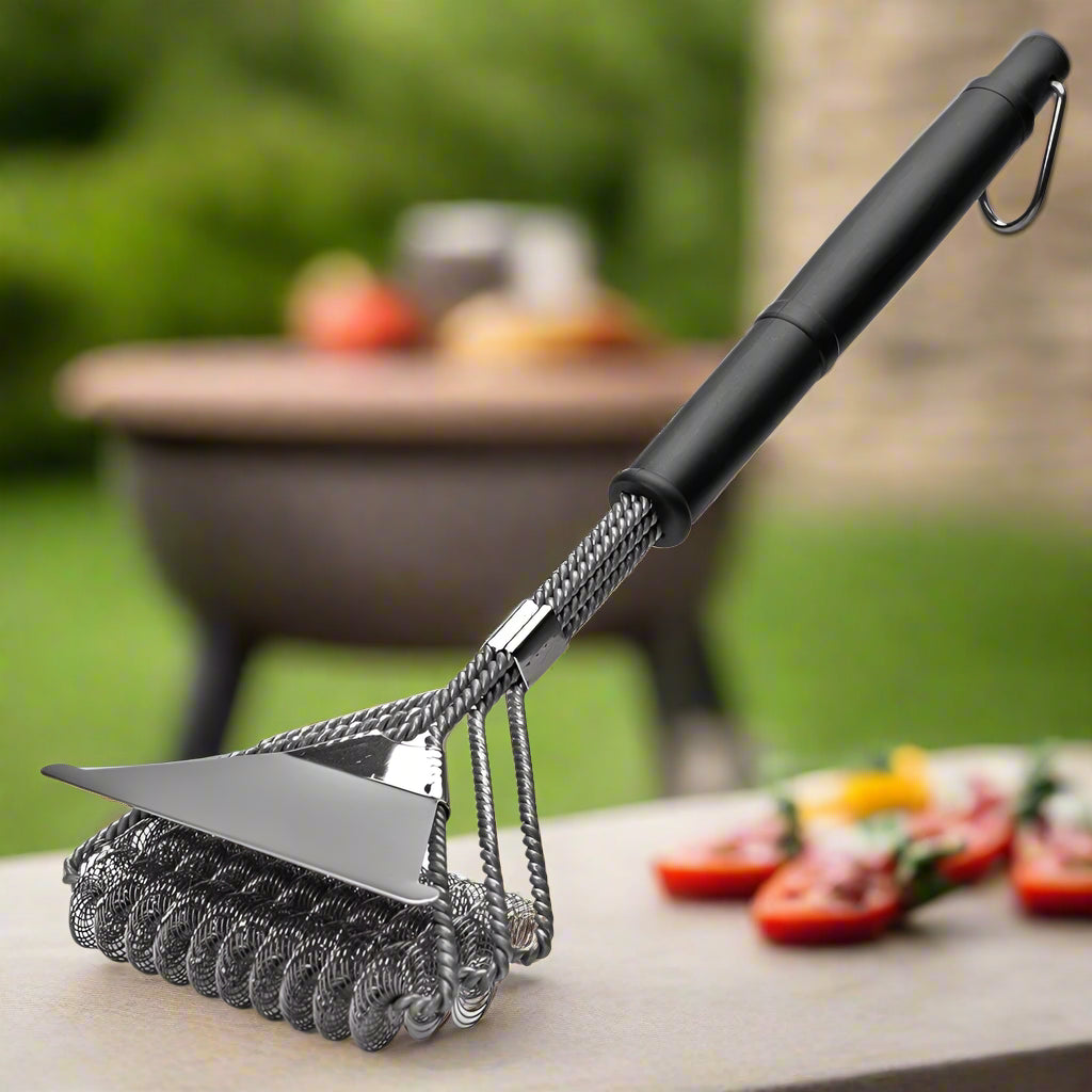 Brosse Barbecue Ergonomique en Acier Inoxydable – Nettoyage Sûr et Efficace Outils de barbecue Electro Paris
