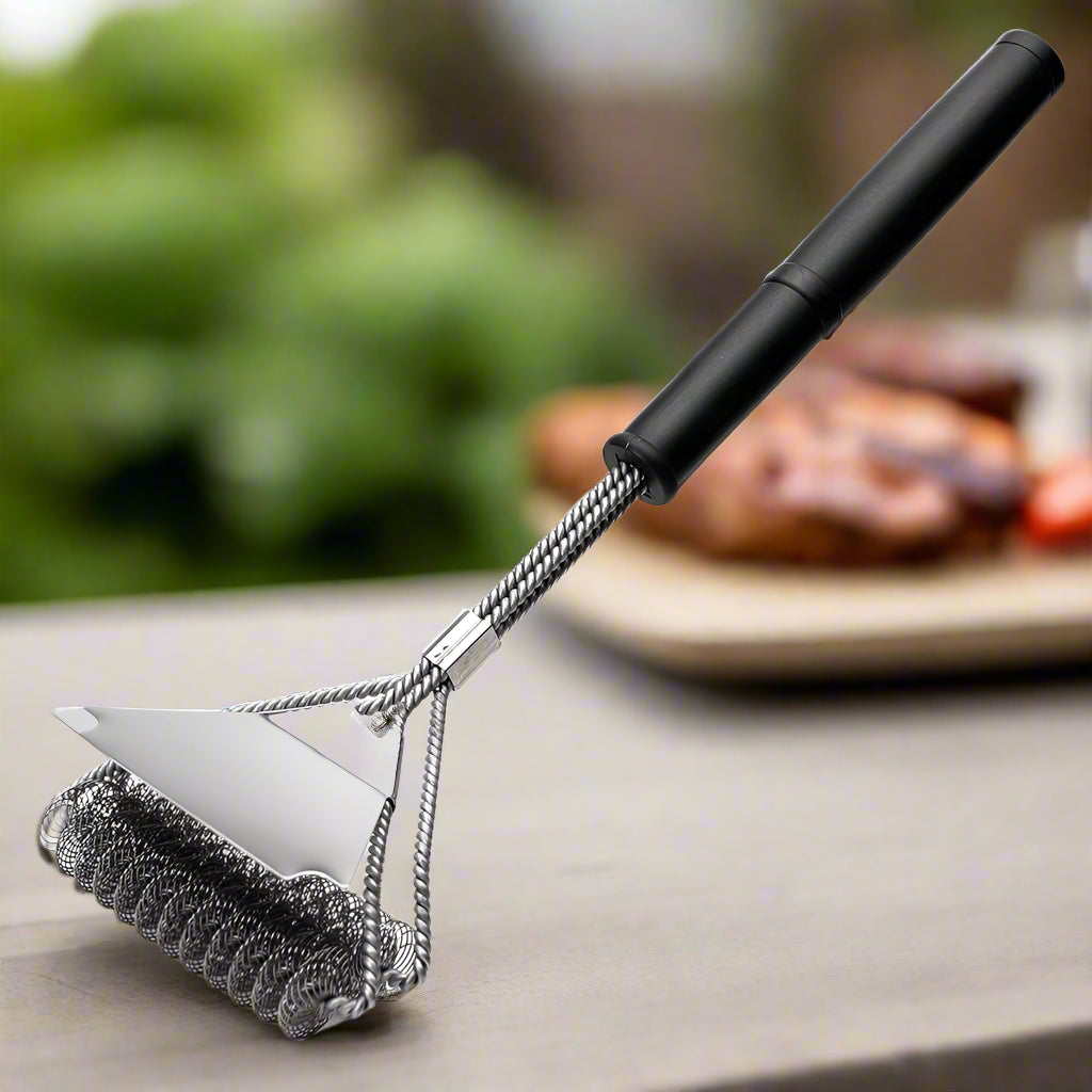 Brosse Barbecue Ergonomique en Acier Inoxydable – Nettoyage Sûr et Efficace Outils de barbecue Electro Paris D