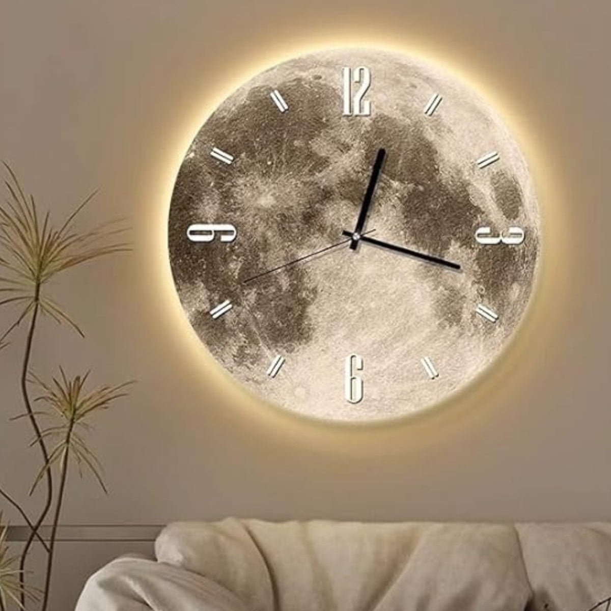 Horloge Murale – Disque Lunaire Décoratif Silencieux Et Raffiné Wall clock Electro Paris