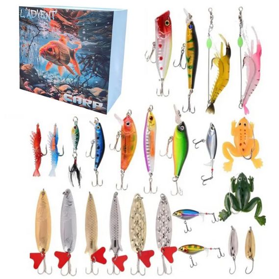 Calendrier De L’Avent – Coffret De Pêche De Noël 2025 Pour Amateurs De Pêche Christmas Fishing Blind Box Electro Paris