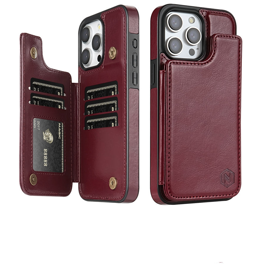 Coque iPhone – Étui en Cuir de Luxe avec Fentes Cartes et Fermeture Magnétique Phone case Electro Paris