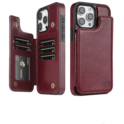 Coque iPhone – Étui en Cuir de Luxe avec Fentes Cartes et Fermeture Magnétique Phone case Electro Paris