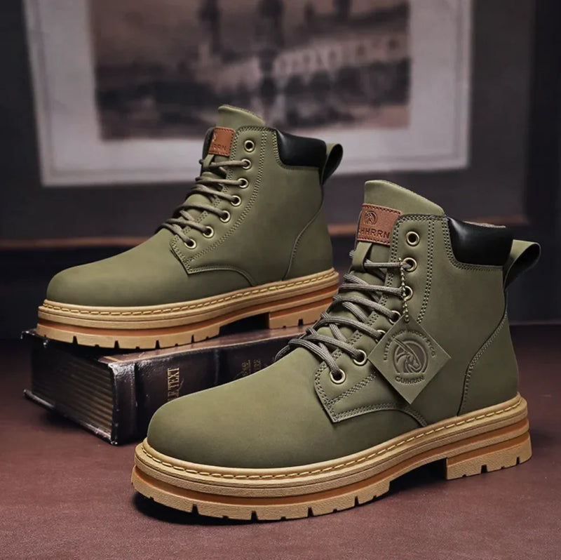 Bottines à lacets étanches pour hommes offrant confort, style et sécurité à chaque pas par tous les temps Men Shoes Electro Paris Vert 39