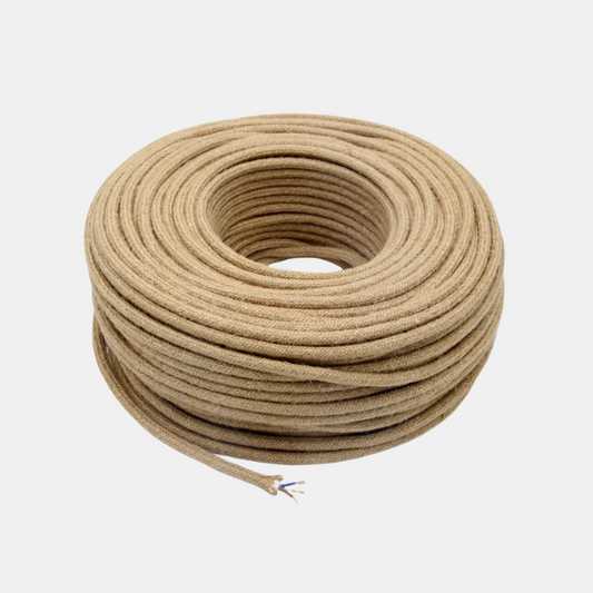 Câble Électrique Tressé en Corde de Chanvre Vintage pour Luminaire Suspendu DIY Câblage et connectivité Electro Paris 3 cœurs 3m