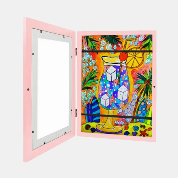 Cadre Évolutif pour Dessins d’Enfants Electro Paris Rose A4