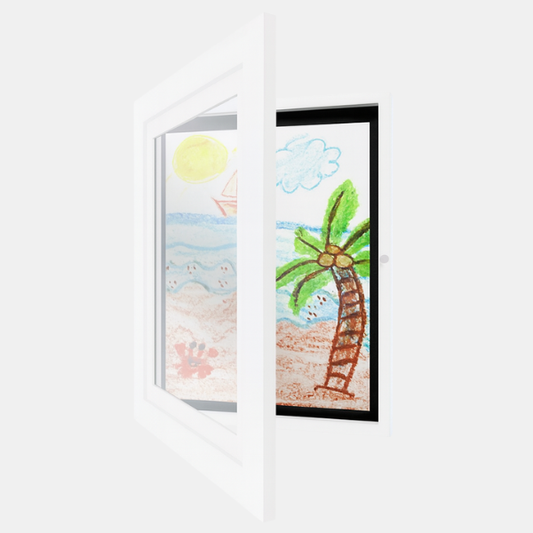 Cadre Mémoire Créative A4 – Exposez et Conservez les Dessins d’Enfants Bilderrahmen Electro Paris Blanc