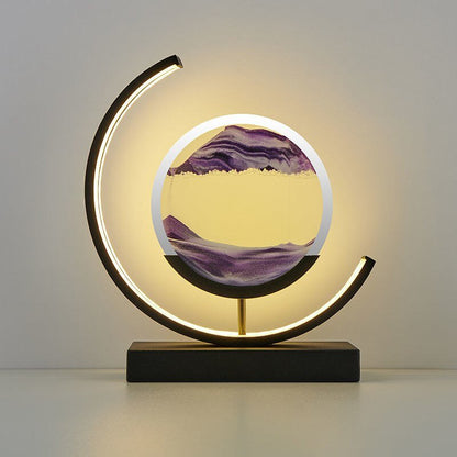 Cadre d'art en sable à LED pour une décoration intérieure relaxante Table Lamp Electro Paris Violet Noir