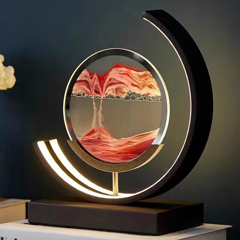 Cadre d'art en sable à LED pour une décoration intérieure relaxante Table Lamp Electro Paris