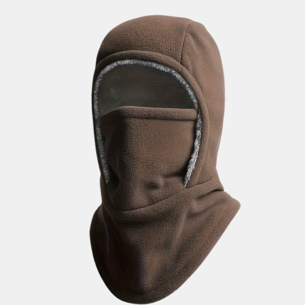 Cagoule d’Hiver Isolante – Masque et Protection Vent Hunting gear Electro Paris Couleur café Taille unique