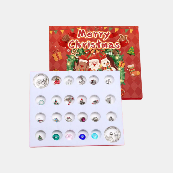 Calendrier de l'Avent Bijoux pour Femme – Cadeau de Noël en acier inoxydable pour le compte à rebours Bijoux Electro Paris Joyeux Noël (Édition Spéciale)