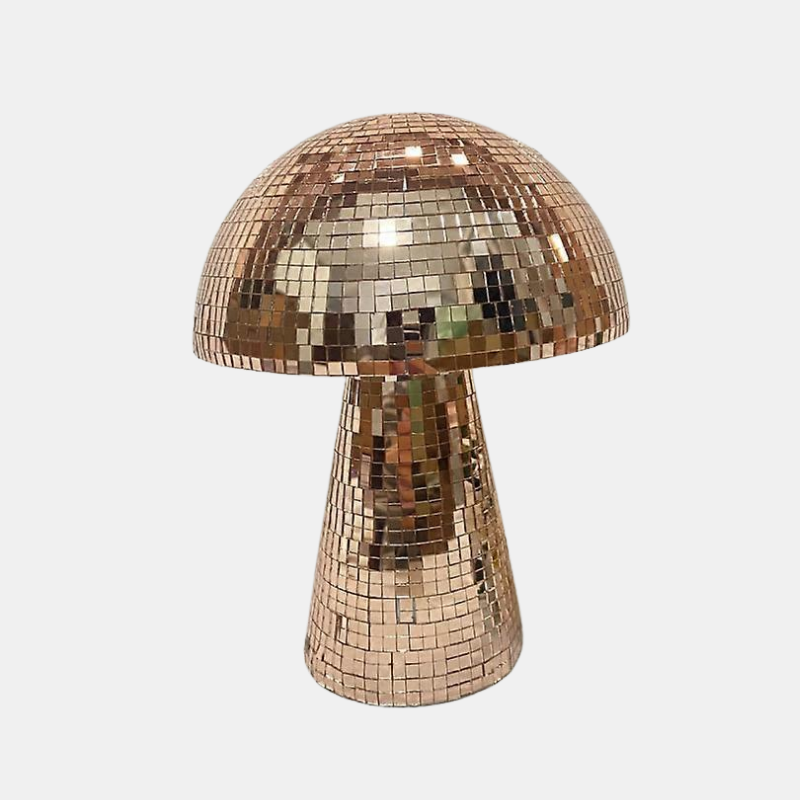 Boule disco rétro en forme de champignon pour une décoration d'intérieur festive Éclairage décoratif Electro Paris Or rose