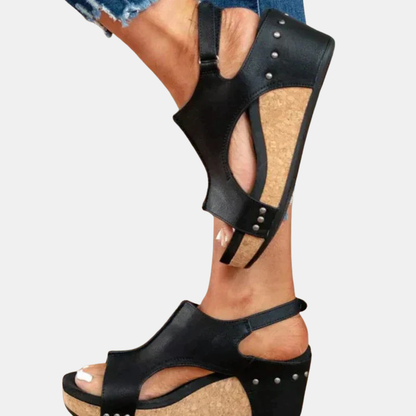 Sandales en cuir pour femmes – Confort élégant pour tous les jours Women Sandals & Slippers Electro Paris Noir 36