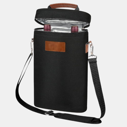 Sac Isotherme Double Bouteille de Vin – Transportez Vos Vins avec Élégance Boîtes à lunch et sacs Electro Paris Noir