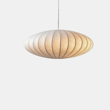 Lampe Suspendue en Soie avec Cristaux – Élégante Suspension SilkCrown en Soie pour Intérieur Suspension luminaire Electro Paris Blanc D30cm