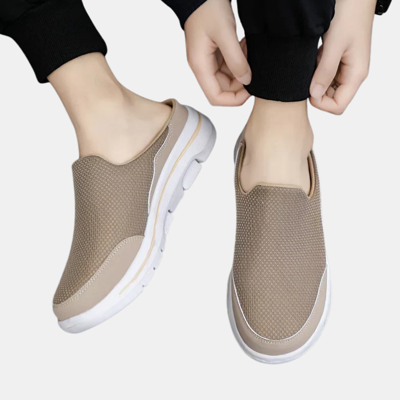 Pantoufles Respirantes pour Hommes en Coton Mélangé – Confort et Légèreté au Quotidien Chaussons pour hommes Electro Paris Marron 36