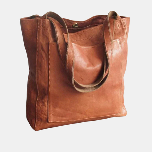 Sac à Main en Cuir Haut de Gamme pour Tous les Jours Women's bag Electro Paris Marron