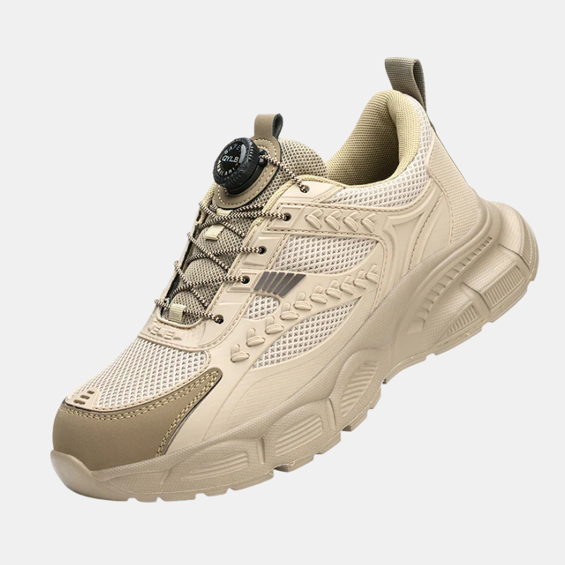 Chaussures de Sécurité Légères pour Homme avec Bout Renforcé et Fermeture à Molette – Respirantes et Antidérapantes Chaussures de sécurité Electro Paris Beige 36