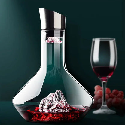 Carafe à Vin en Cristal sans Plomb avec Base Iceberg – Carafe d'Aération 1500ml pour Vin Rouge Carafes à vin Electro Paris