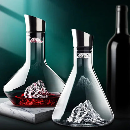 Carafe à Vin en Cristal sans Plomb avec Base Iceberg – Carafe d'Aération 1500ml pour Vin Rouge Carafes à vin Electro Paris
