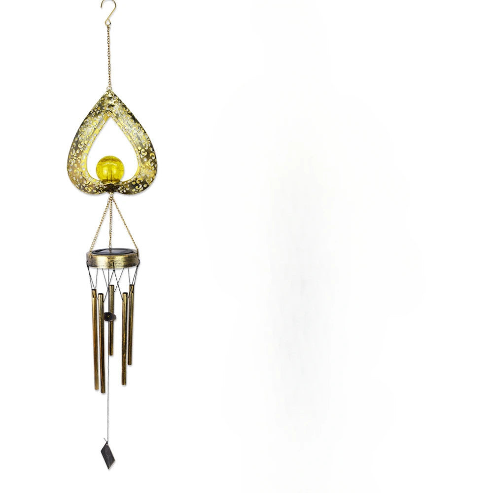 Suspension Lampe Solaire en Fer en Forme de Cœur – Décoration de Jardin avec Effet Carillon Éolien Décor de jardin Electro Paris Default