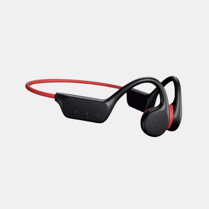 Casque à Conduction Osseuse pour Course à Pied – Écouteurs Sport Bluetooth Sans Fil Casque audio Electro Paris Noir-rouge