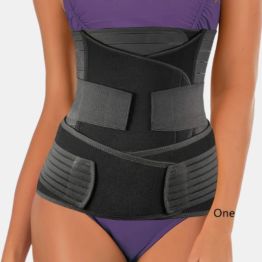 Ceinture de Soutien Postnatal Réglable – Maintien Abdominal et Lombaire 3-en-1 *3-in-1 Postpartum Buikband – Comfortabele en Verstelbare Ondersteuning voor Herstel na de Bevalling Electro Paris Noir Taille Unique
