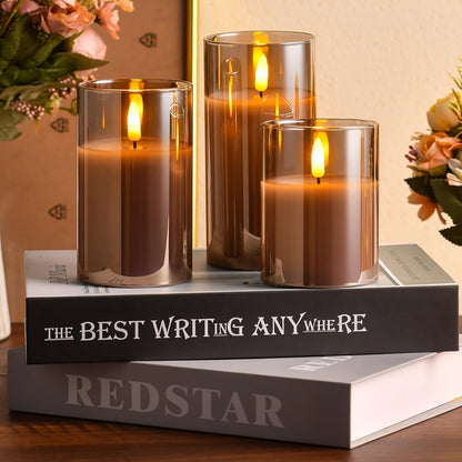 Chandelles LED Grises avec Télécommande – Ambiance Élégante pour Événements Éclairage décoratif Electro Paris