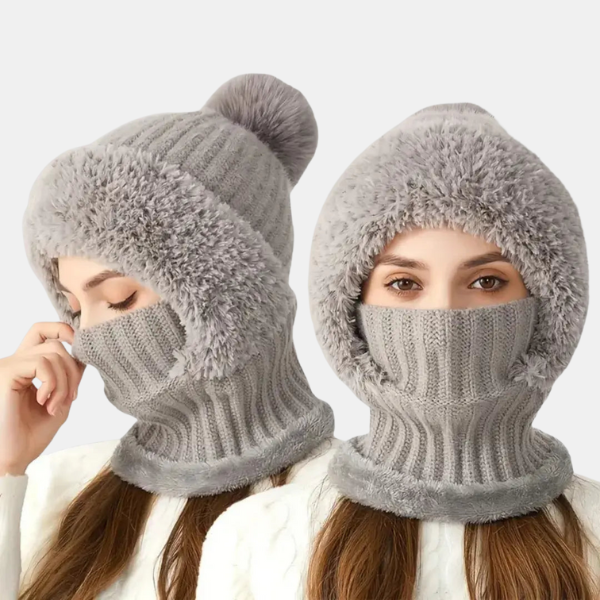Chapeau Tricot Douillet – Balaclava et Pompon Balaclavas Electro Paris Gris