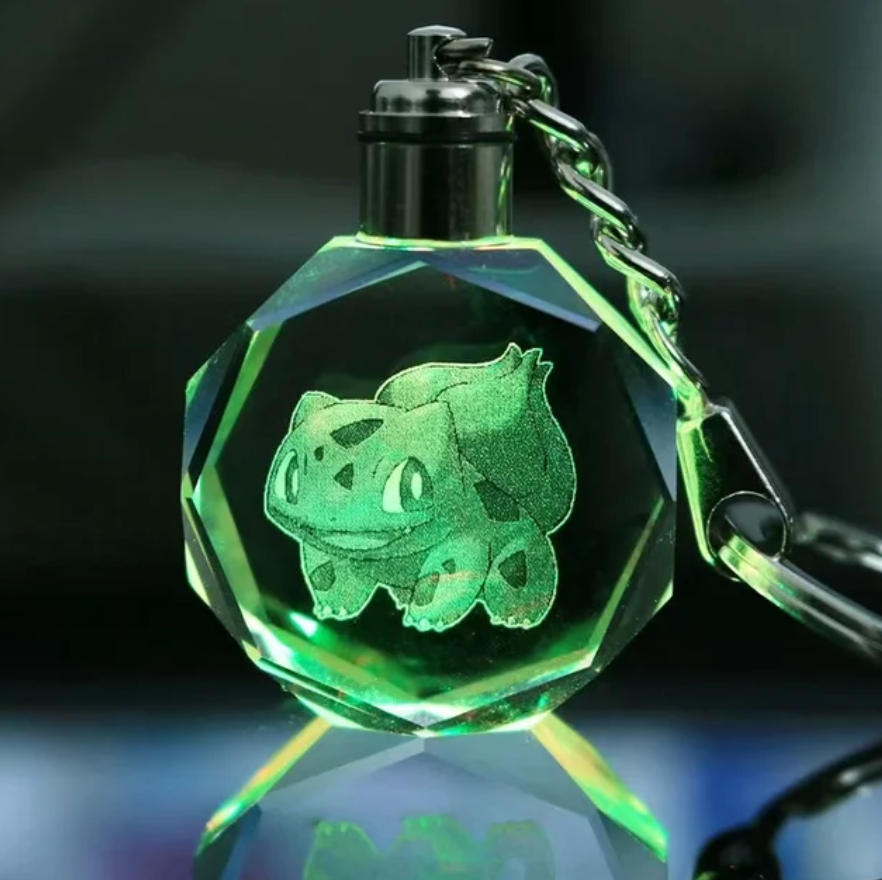 Porte-Clés Cristal 3D Personnalisé – Cadeau au Design de Personnage Unique Home & Decoration Electro Paris Bulbasaur