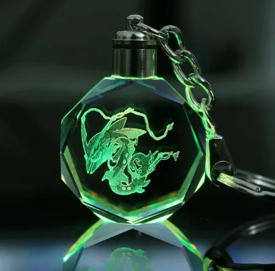 Porte-Clés Cristal 3D Personnalisé – Cadeau au Design de Personnage Unique Home & Decoration Electro Paris Rayquaza