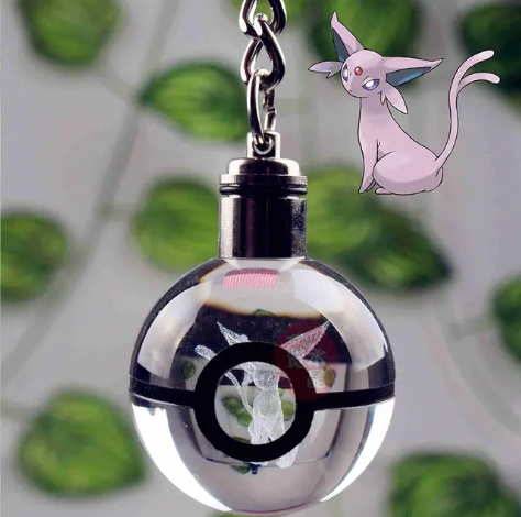 Porte-Clés Cristal 3D Personnalisé – Cadeau au Design de Personnage Unique Home & Decoration Electro Paris Espeon