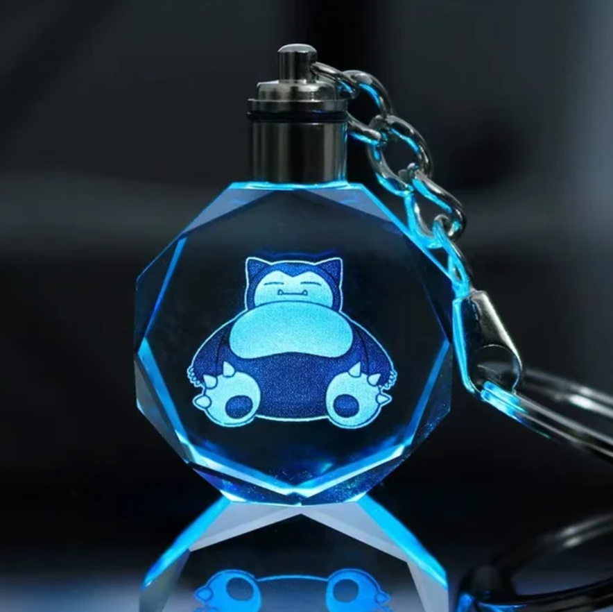 Porte-Clés Cristal 3D Personnalisé – Cadeau au Design de Personnage Unique Home & Decoration Electro Paris Snorlax