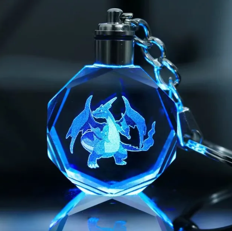 Porte-Clés Cristal 3D Personnalisé – Cadeau au Design de Personnage Unique Home & Decoration Electro Paris Charizard