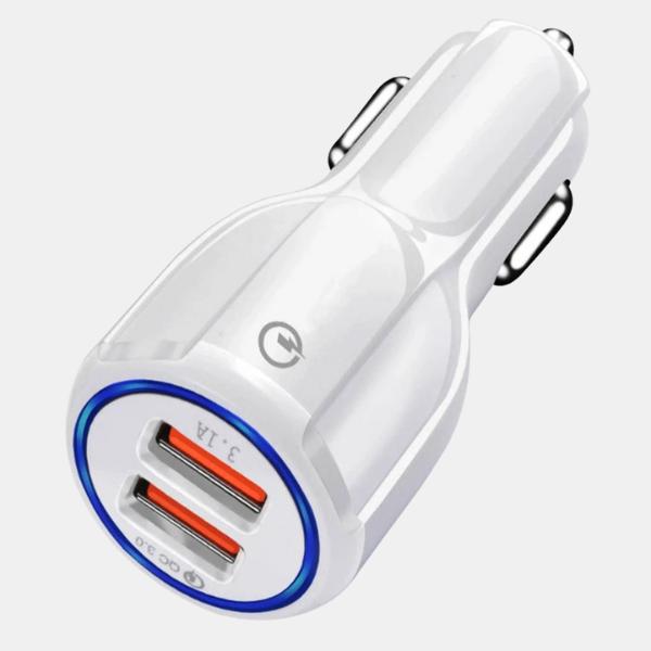 Chargeur USB Voiture Haute Vitesse – Recharge Rapide et Sécurisée Electro Paris Blanc