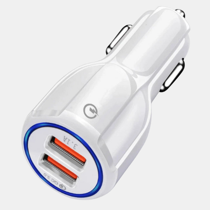 Chargeur USB Voiture Haute Vitesse – Recharge Rapide et Sécurisée Electro Paris Blanc