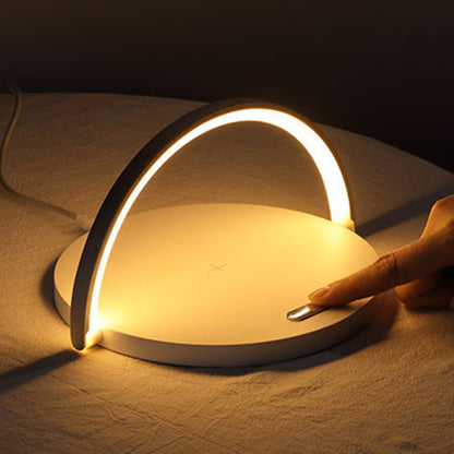 Chargeur Sans Fil avec Lampe de Bureau LED Réglable pour Bureaux et Tables de Chevet Éclairage Electro Paris Blanc