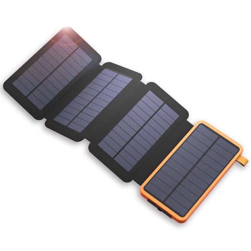 Chargeur Solaire Portable 25000mAh – Batterie Externe pour Aventures Extérieures Chargeurs de batterie portables Electro Paris Orange Noir 8000mAh