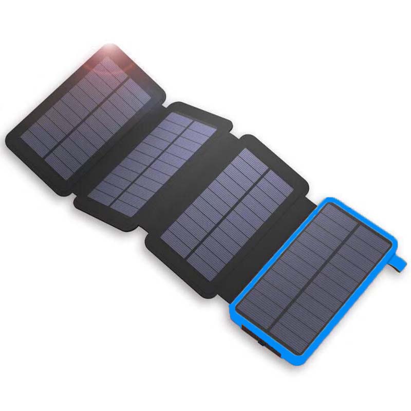 Chargeur Solaire Portable 25000mAh – Batterie Externe pour Aventures Extérieures Chargeurs de batterie portables Electro Paris Bleu Noir 25000mAh