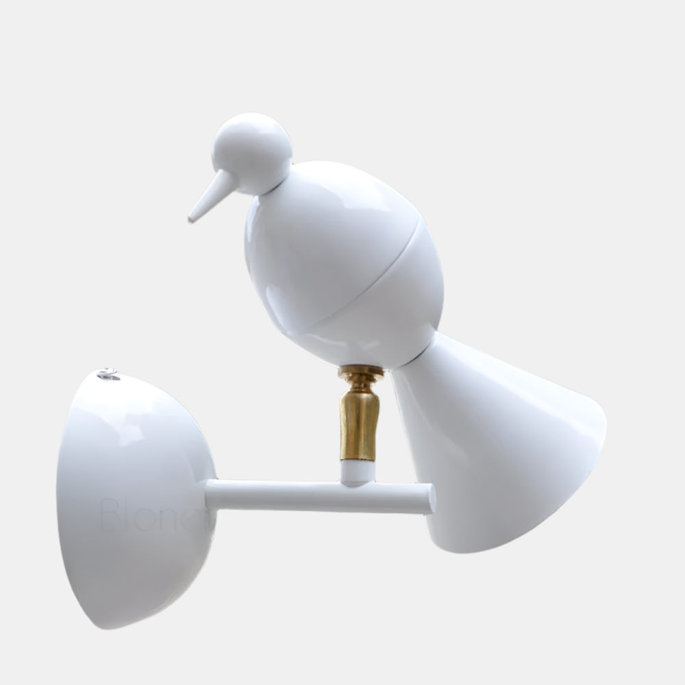Charmante applique murale LED inspirée des oiseaux pour l'intérieur Wall lamps Electro Paris Blanc