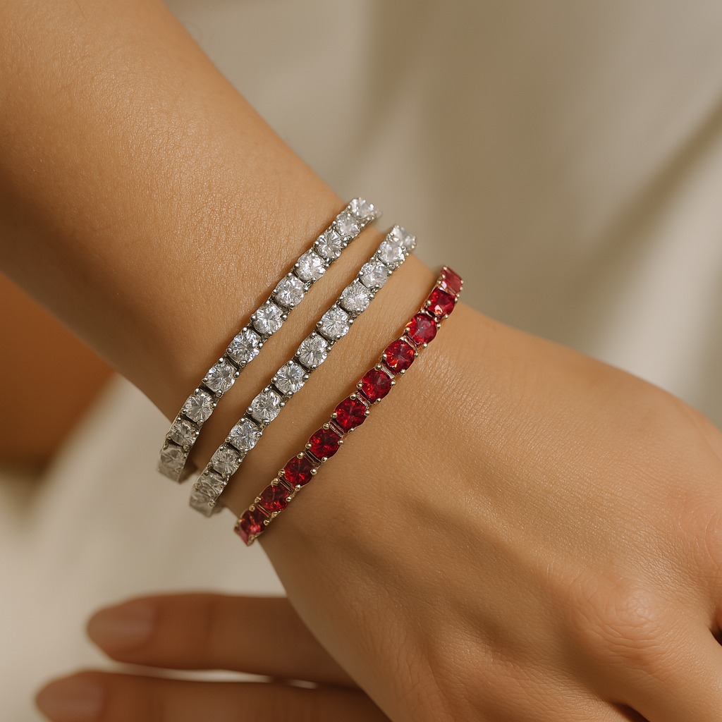 Bracelet en zircone étincelante et chaîne élégante pour toutes les occasions Jewelry Bracelet Standard Electro Paris