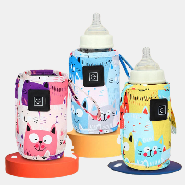 Chauffe-Biberon Portable – Housse Chauffante avec Affichage de Température Electro Paris Bleu