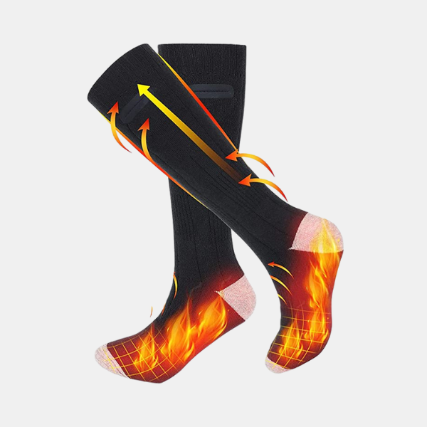 Chaussettes Chauffantes Unisexes pour l'Hiver – Chauffe-Pieds Rechargeables pour le Ski Chaussettes chauffantes Electro Paris Noir Taille unique