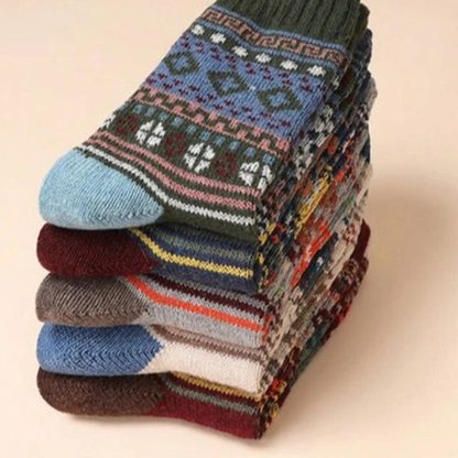 Chaussettes Thermiques Scandinaves en Laine Mélangée