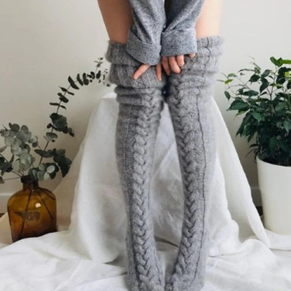 Chaussettes hautes en laine thermiques – Style Windy Spodnie d Electro Paris